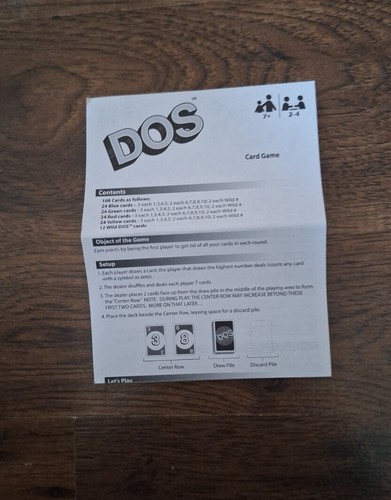 DOS - "The World's #2 Card Game" - From The Makers of UNO (Mattel Games) - Picture 4 of 4