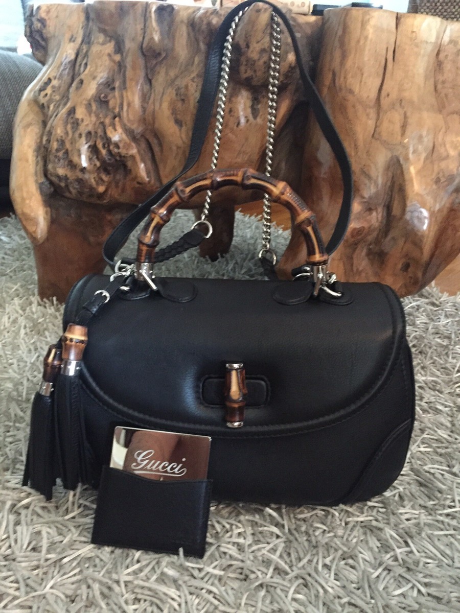 Gucci Bamboo Bag Large Pret a Porter Handle Bag Top schwarz