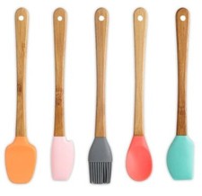 5-Piece Mini Silicone Spatula Set;Non-stick Cookware Kitchen Utensils For Baking