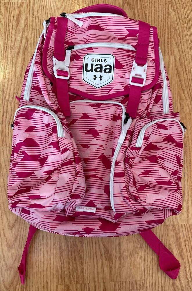 UNDER ARMOUR STORM GIRLS UAA EXCLUSIVE BACKPACK BAG PINK EYBL CURRY RARE NEW
