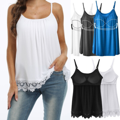 plus size cami with built in bra