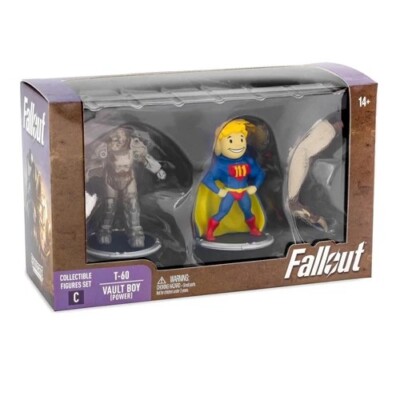 Fallout Mini Figuren 2er Pack Set C T-60 e Vault Boy Power PVC