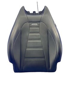 FH Group Gray Black Leatherette Front Bucket Seat Cushion Covers For Auto Car SUV Truck Van With Yellow Dash Mat Combo