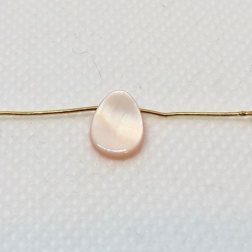 Natürliche Rosa Muschel Muschel Flach Briolette Perlen | 10x7x2 mm | 10 Perlen | - Bild 4 von 6