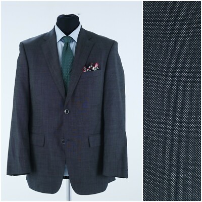 Men Dark Grey Sport Coat 40R US Size ROY ROBSON Pure Wool Blazer Charcoal Jacket
