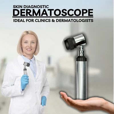 UKCRAFTANDHEALTHUK Skin Health Dermatoscope-10x Zoom,LED Light-Medical & Aesthetics use PortableBox
