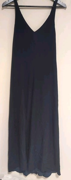 Witchery Blue Slip Dress Crossed Strap Back Detail Maxi Size 8