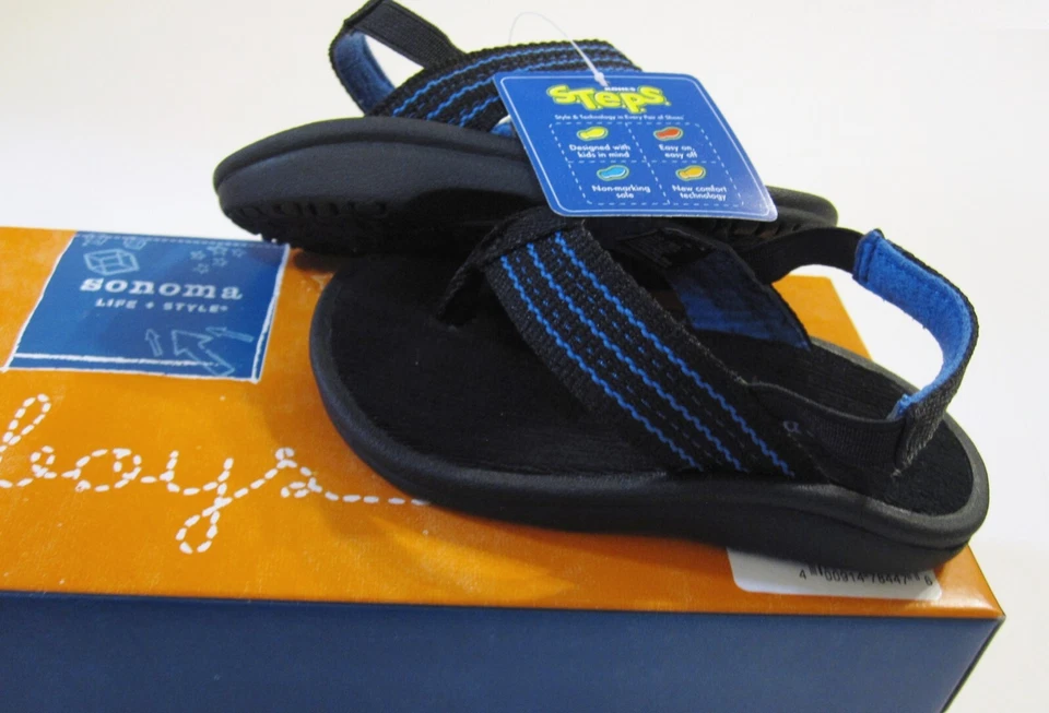 Sandalias Sonoma negras azules para niño talla 7 Foto 4 de 4