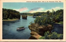 Postcard Inkstand And Sugar Bowl Dells Of The Wisconsin River Wis 1950