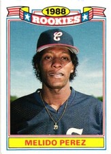 1989 TOPPS COMMEMORATIVE SET MELIDO PEREZ RC ROOKIE  BASEBALL CARD #16