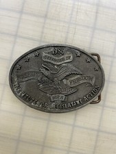 Defender of Firearms Freedom NRA 1986 Belt Buckle Institute Legislative Action