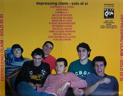 洋楽 Depressing Claim Solo di SI! CD Depressing Claim ‎– Solo Dí Sí! (CD 1998 No Tomorrow Spain) *Very