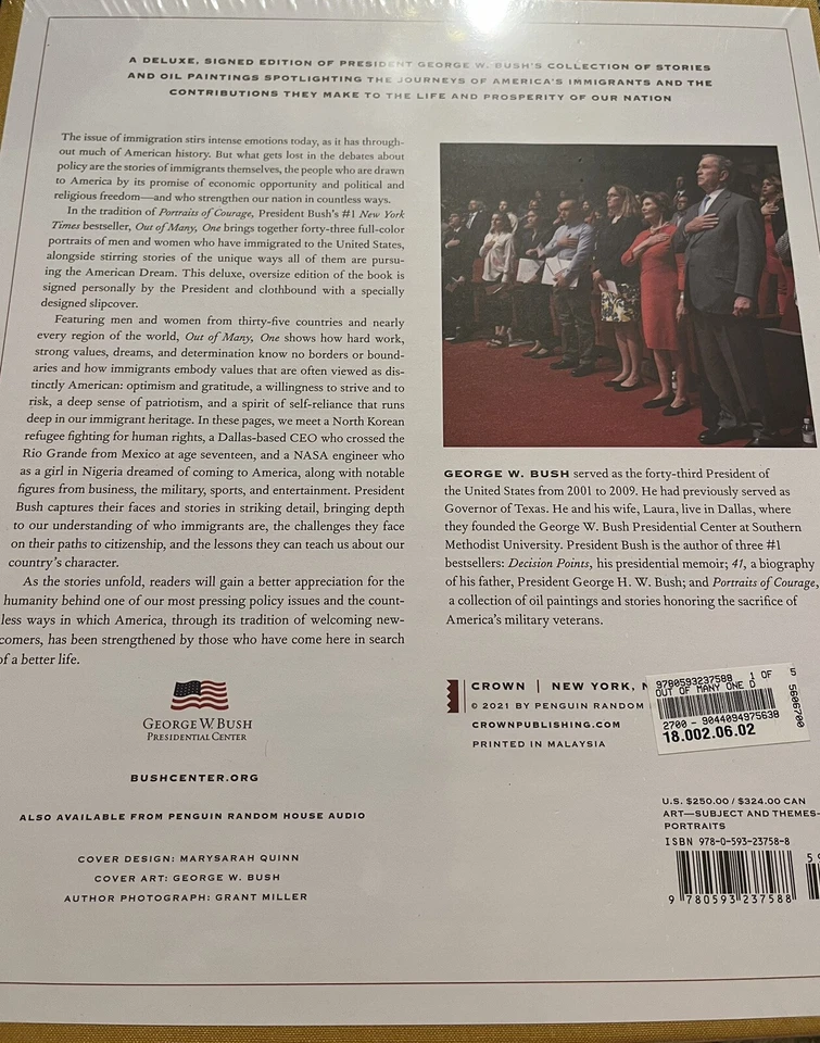 Out Of Many One PRESIDENT GEORGE BUSH SIGNED Sealed Deluxe Hardback 1st Ed NEW - Image 4 of 4