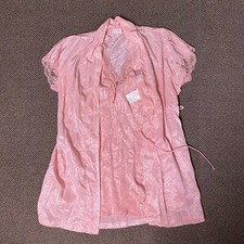 Vintage adonna Pink Lace Satin Night Gown And Robe Sz Small NWT