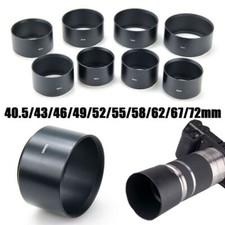 Black Lens Hood for Canon/Nikon 40.5/43/46/49/52/55/58/62/67/72mm
