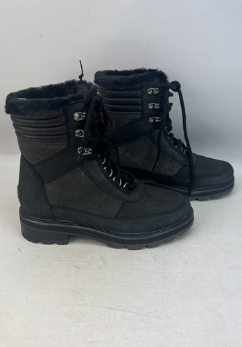 Sorel Womens LENNOX LACE COZY STKD Jet Black Waterproof Boots UK 4 , EU 37 US6 - Picture 8 of 19