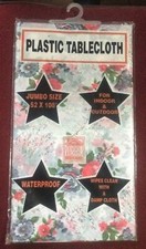 Plastic Tablecloth Charming Home Flower Floral indoor outdoor 52 x 108