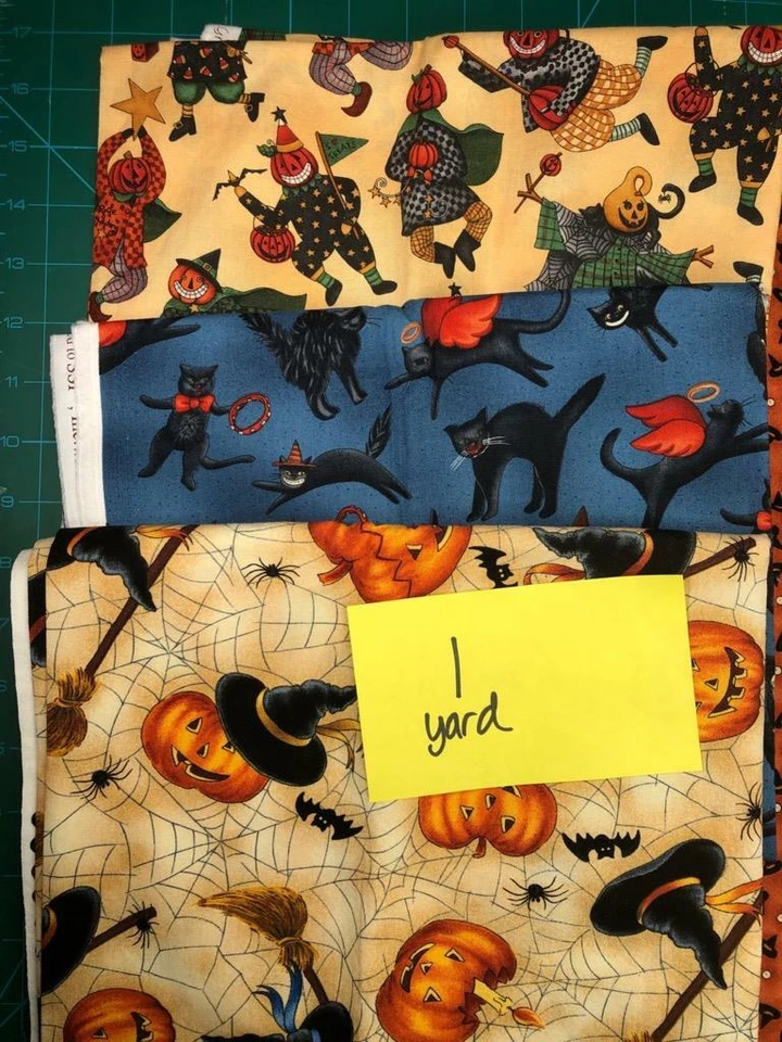 Quilters Fabric Bundle 9.3 yards Halloween Theresa Kogut SSI, Northcott, Mumm - Image 3 of 4