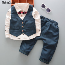 boys clothing set fashion children gentleman suit 3pcs kids clothes autumn style