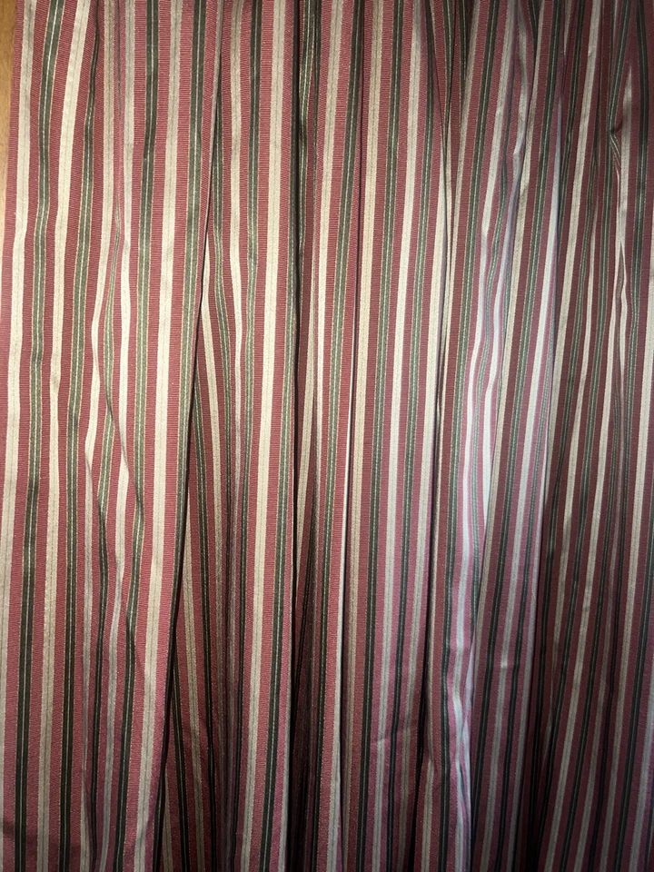 CLÁSICAS CORTINAS PLISADAS PERSONALIZADAS KRAVET ~ ÓXIDO, VERDE Y DORADO 85” DE LARGO Foto 4 de 4