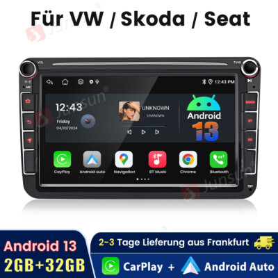 2+32G Autoradio Android 13 Carplay GPS NAVI Für VW GOLF 5 6 Touran Passat Tiguan