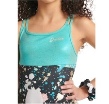 Justice Girls Splatter Dance/Gymnastics/swim Leotard with Scrunchie, Sizes 16/18