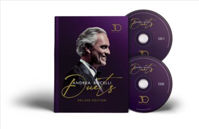 ANDREA BOCELLI DUETS: 30TH ANNIVERSARY [DELUXE HARDCOVER BOOK EDITION 2 CD] NEW 