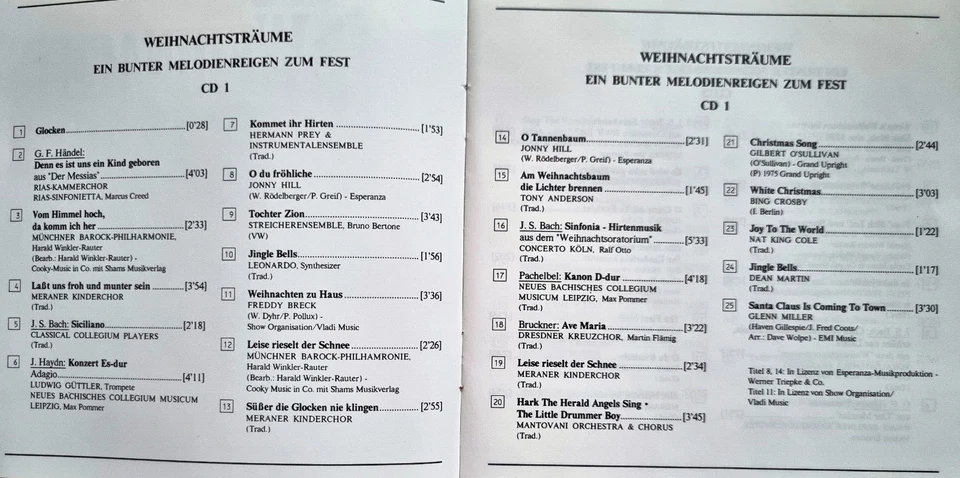 WEIHNACHTSTRÄUME. Ein bunter Melodienreigen zum Fest 2 CDs + 3 Playback-Titel - Bild 4 von 4