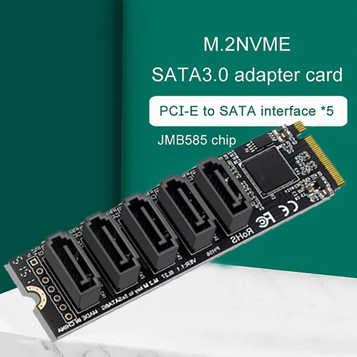 M.2 NVME PCI-E PCIE X4 X8 X16 To 6 Port 3.0 SATA Adapter Card Riser III ASM1166