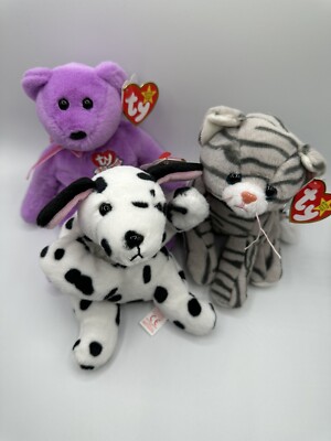Beanie Babiesレフティライティスペシャルバージョン2体セット Ty Beanie Babies CELEBRATE II, DOTTY II & SILVER II 30th