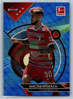 Niklas Dorsch 2021-22 Topps Finest Bundesliga Blue Wave Refractor SN #/150 #3