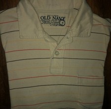 Mens Old Navy Short Sleeve Soft Striped Polo Shirt Size Small SM S