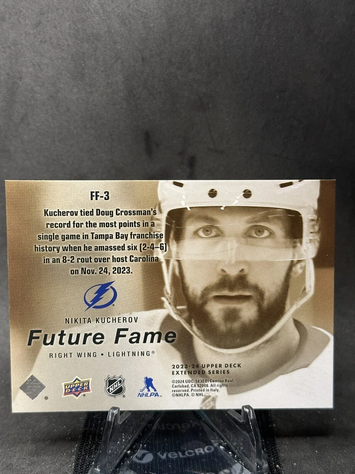Nikita Kucherov 2023-24 Upper Deck Extended Series HoloGrFX Future Fame FF-3 - Image 2 of 2