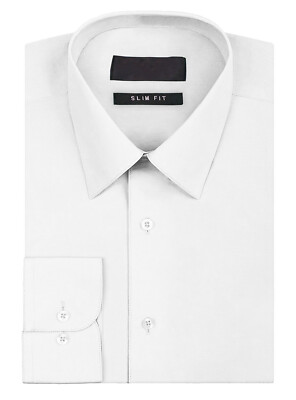 Omega Italy Men's Premium Slim Fit Button Up Long Sleeve Solid Color Dress Shirt