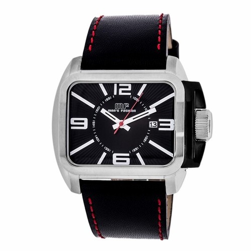 ADORA Men's Fashion Uhr MF5236 eckige Herren Armbanduhr schwarz - rot - Bild 1 von 1