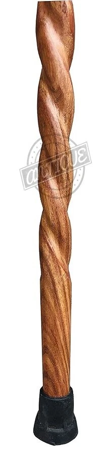 Bastón de madera con mango macizo de caballo victoriano Hames de latón soporte para caminar unisex Foto 4 de 4