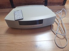 VINTAGE WHITE BOSE WAVE RADIO 11 AM FM SYSTEM ALARM W/ REMOTE MODEL AWR101B1