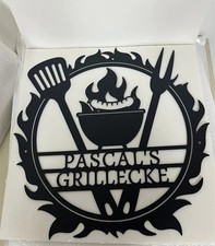 Personalized Barbecue Metal Sign, Custom Large BBQ Decor, Grill Wall Art