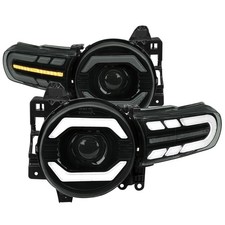 Black Projector Headlights Led Sequential For Toyota Fj Cruiser 2007-2014 Pair