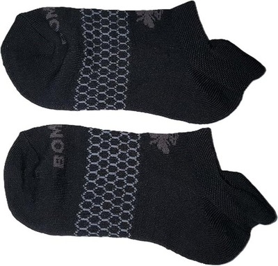 #ad NWOT 6 Pairs Men#x27;s Solid Honeycomb Ankle Socks Size Large 9.5 13 Black BOMBAS $29.99