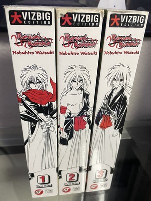 Rurouni Kenshin Viz Big Three-in-One Omnibus Books Volume 1 2 3 Lot