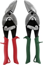 Aviation Snip Set - Left and Right Cut Offset Tinner Shears, Made in the USA