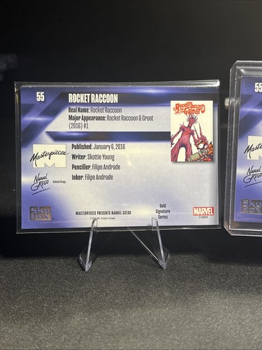 2024 Marvel Masterpieces Nahuel Grego Rocket Raccoon Silver /1499 ...