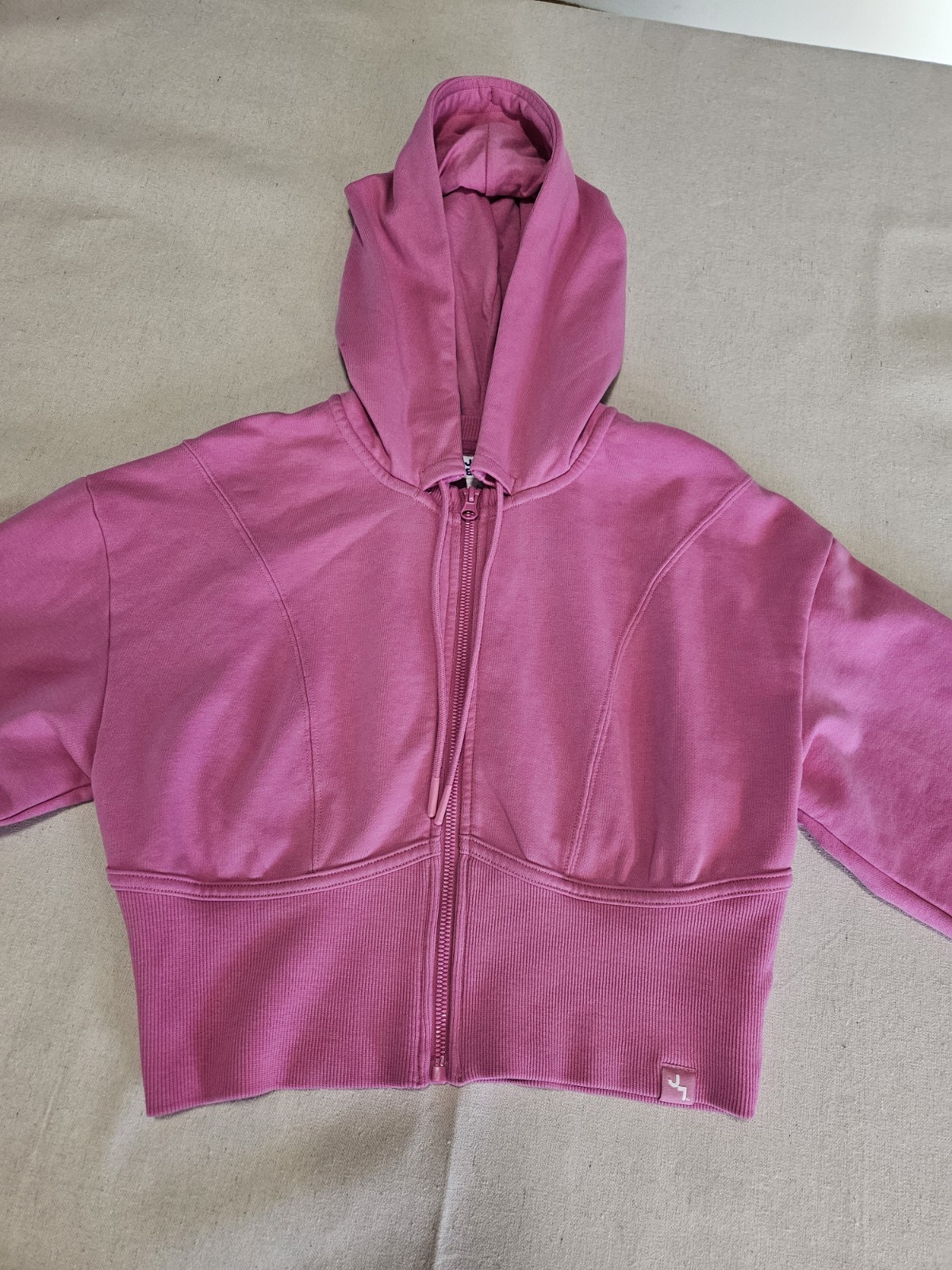 JoyLab Women's Pink Full Zip Boxy Fit Crop Hoodie Size Small New with Tags
