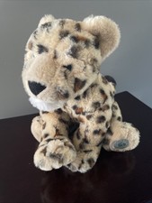 FAO Schwarz Spotted Leopard Cub Plush Realistic Stuffed Animal 10 Sitting 2022