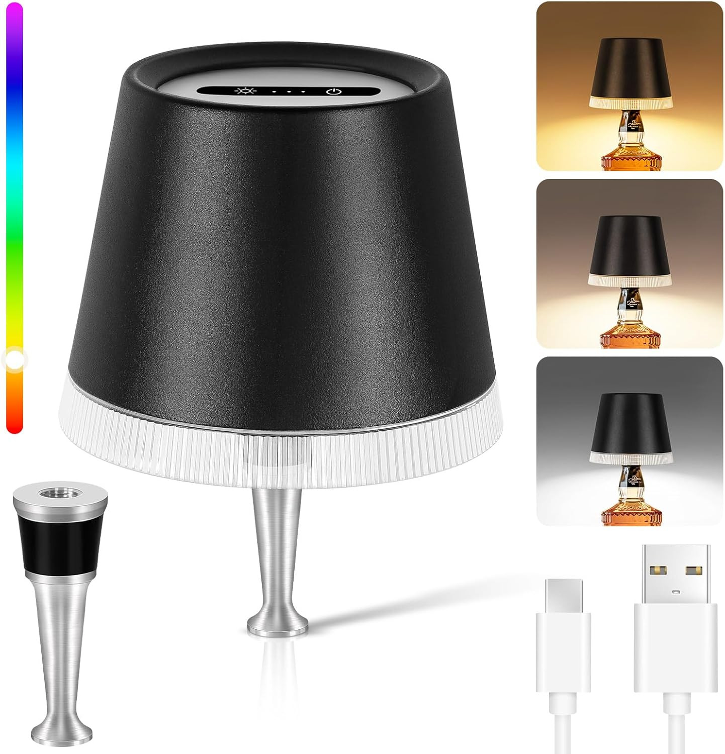 Lampada per Bottiglia Ricaricabile: Luce RGB per Feste e Cene