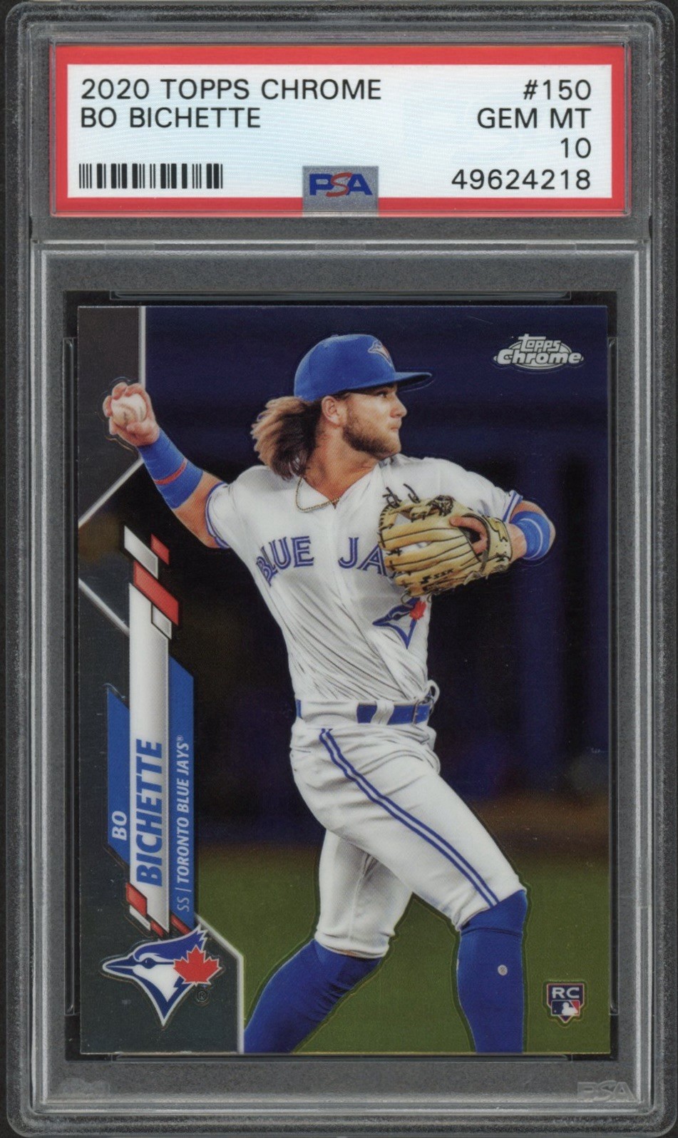2020 Topps Chrome Bo Bichette Rookie RC #150 PSA 10 GEM MT Toronto Blue Jays 