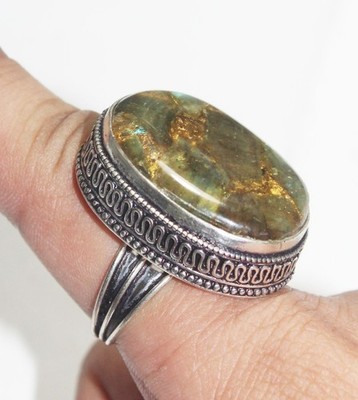 Labradorite Oval Shape Gemstone Handmade Ring Jewelry Ring Free Size
