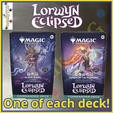 MTG Lorwyn Eclipsed Commander Decks Set of 2 One of Each Deck - New and Sealed