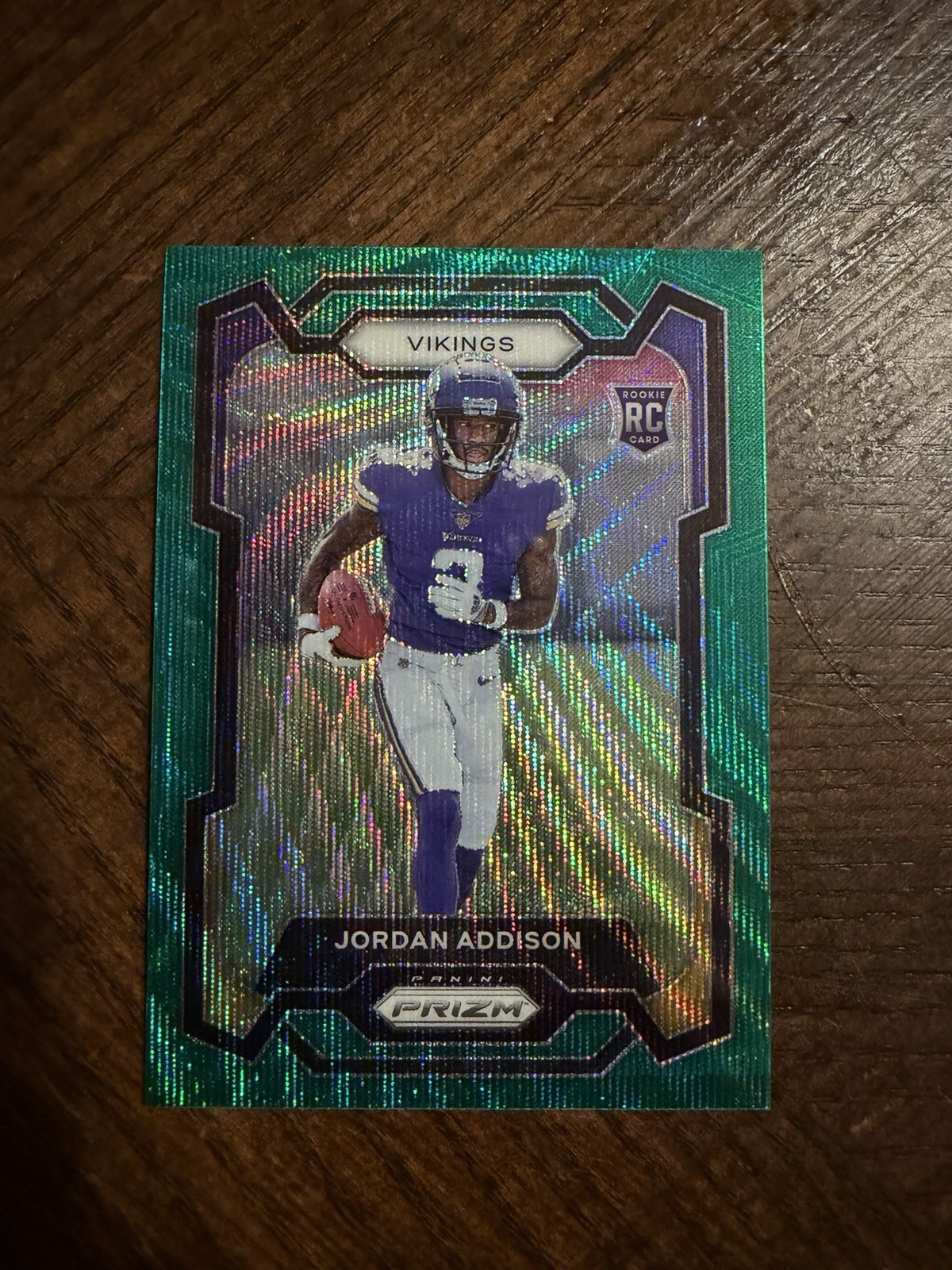 2023 Panini Prizm - Rookies Jordan Addison #368 Green Wave Prizm (RC)